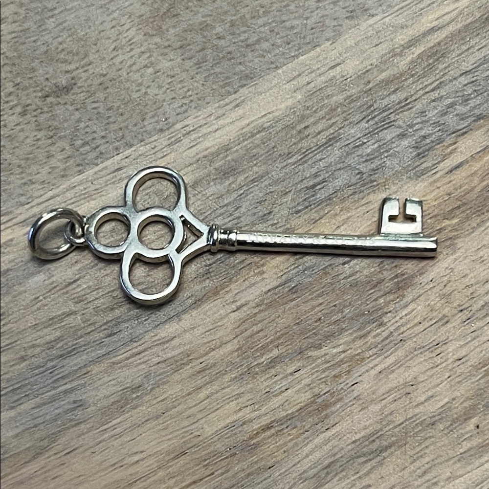 Tiffany & Co Crown Key Pendant Sterling Silver